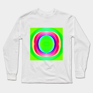 Multi Green Ring Kaleidoscope Long Sleeve T-Shirt